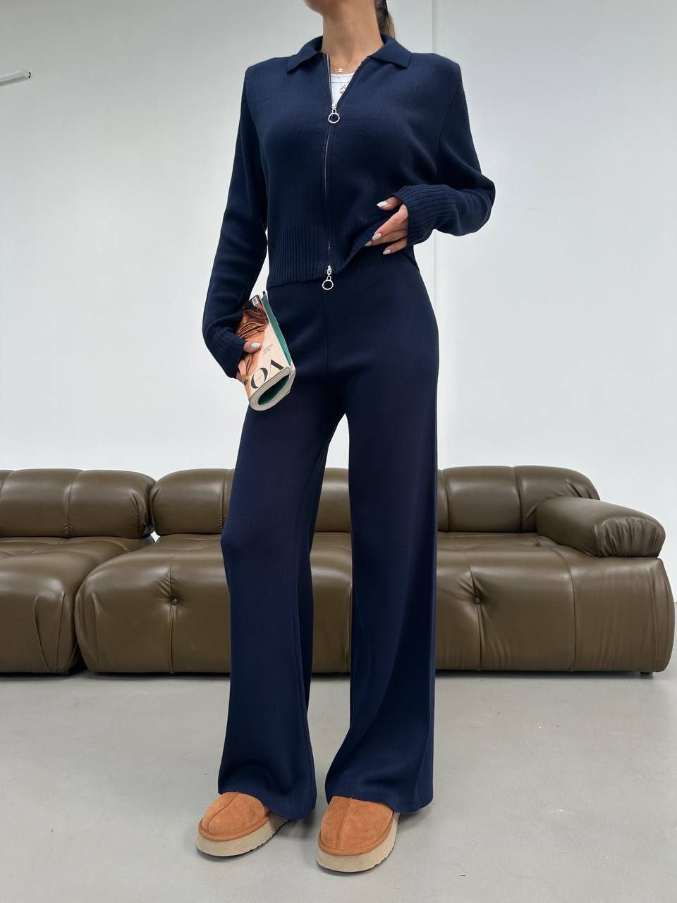 Mėlynas laisvalaikio kostiumėlis su vilna “Navy”