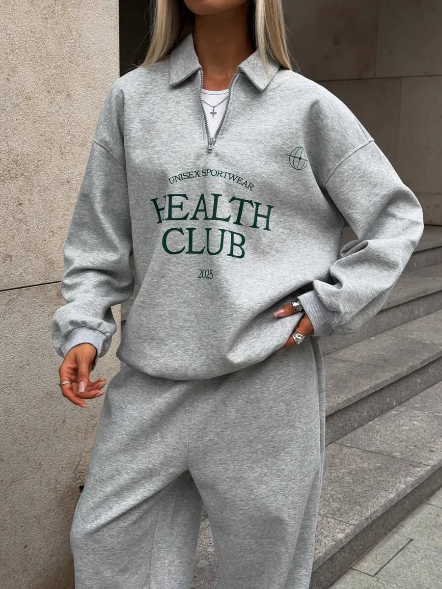 Pilkas laisvalaikio kostiumas "Health club"