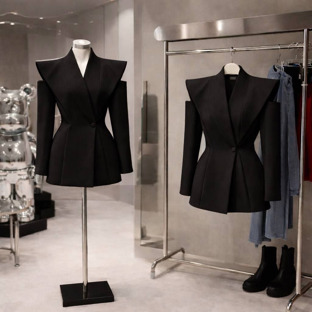 Juodas švarkas “Wiko”