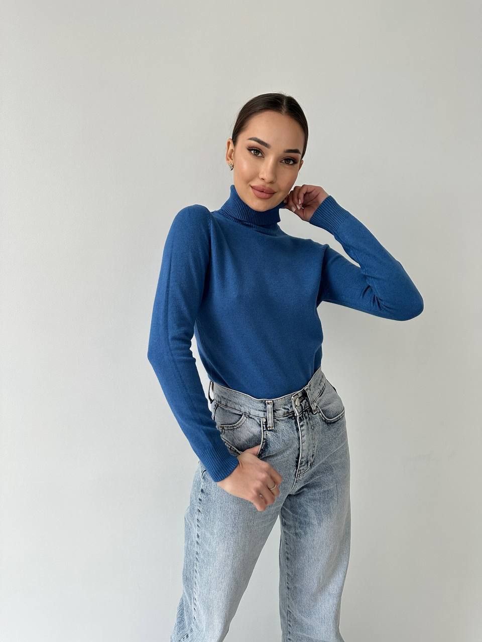 Megztinis aukštu kaklu su kašmyru