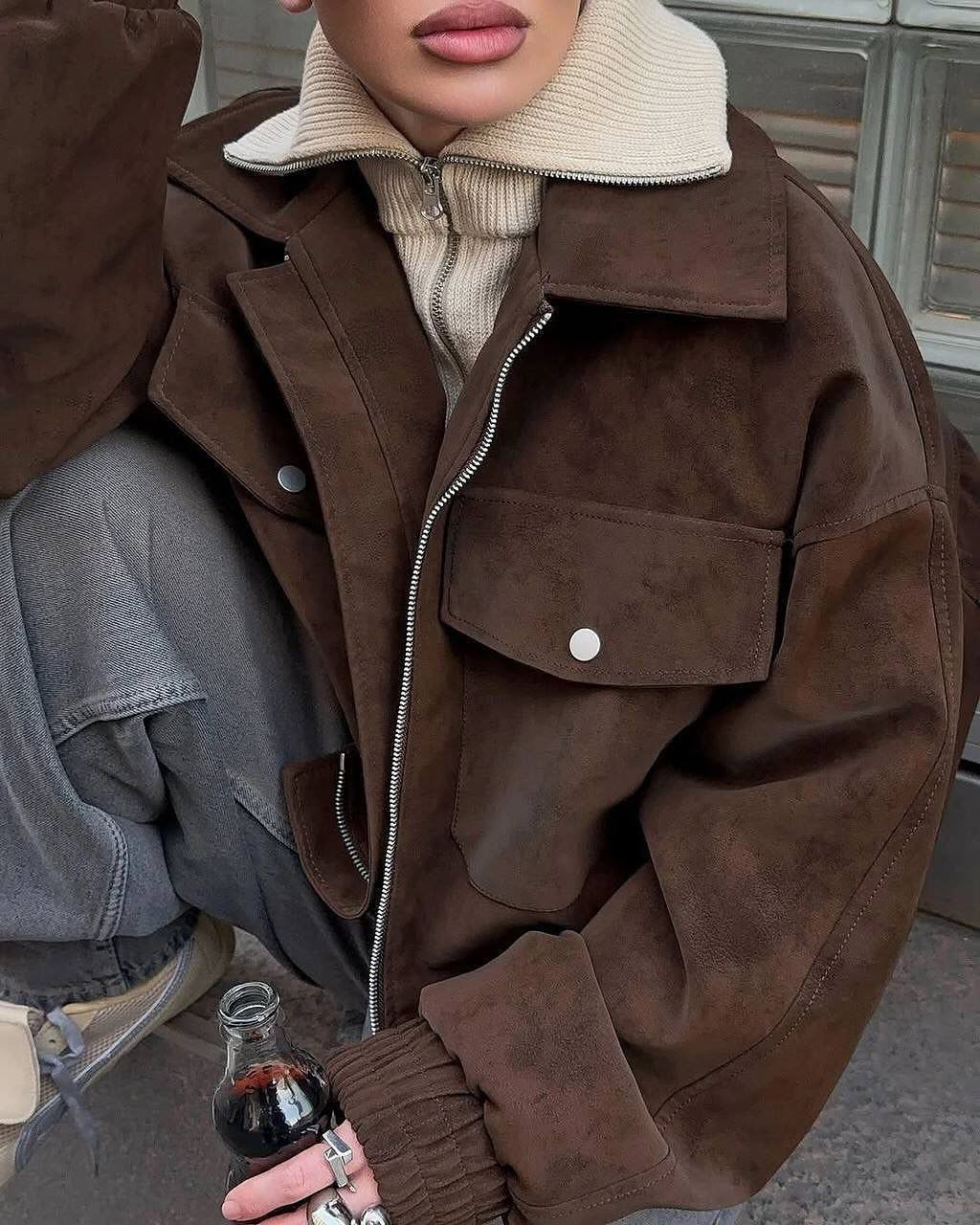 Oversize stiliaus striukė/bomberis