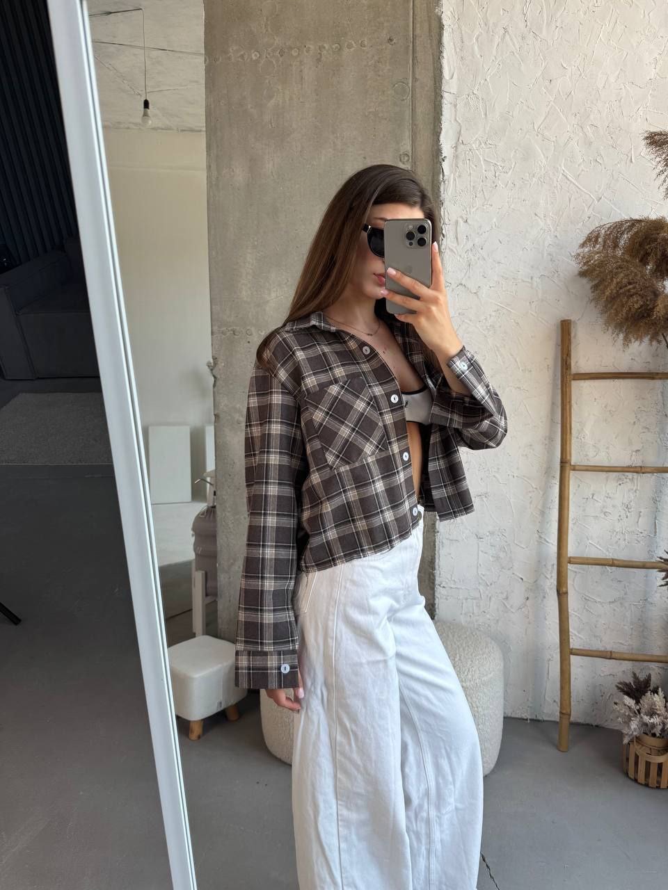 Languoti flaneliniai marškiniai