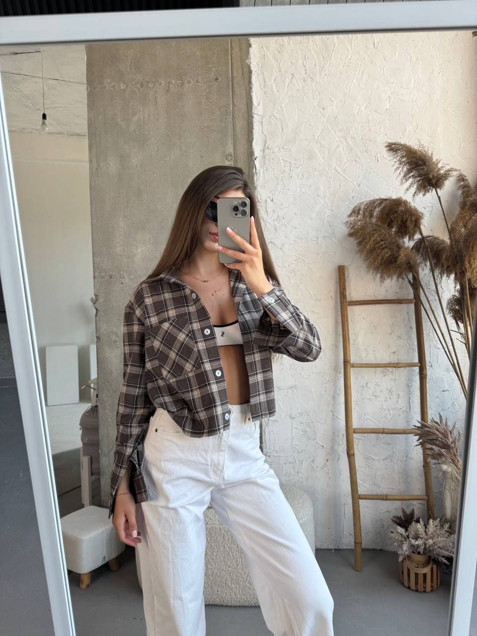 Languoti flaneliniai marškiniai