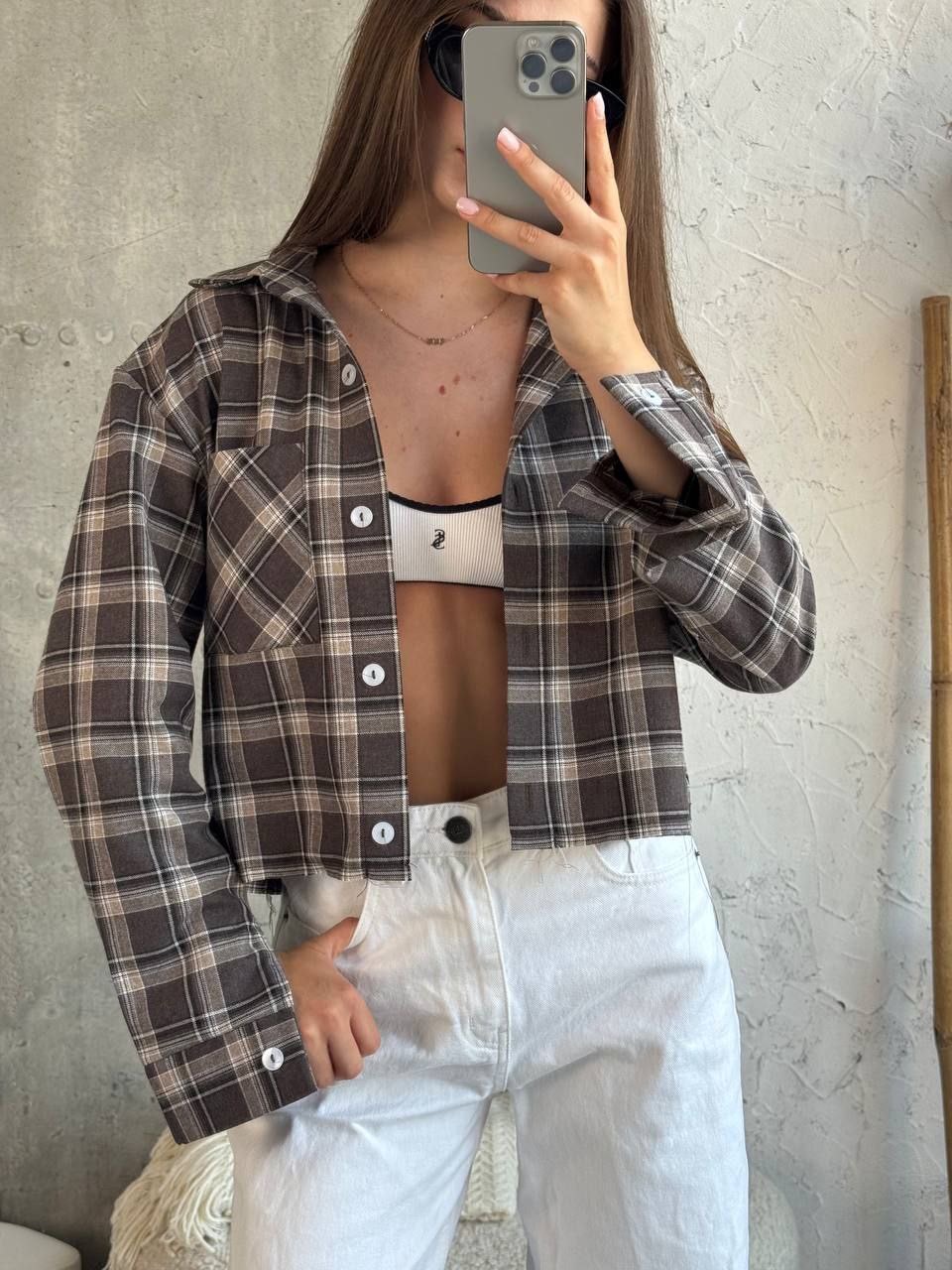 Languoti flaneliniai marškiniai