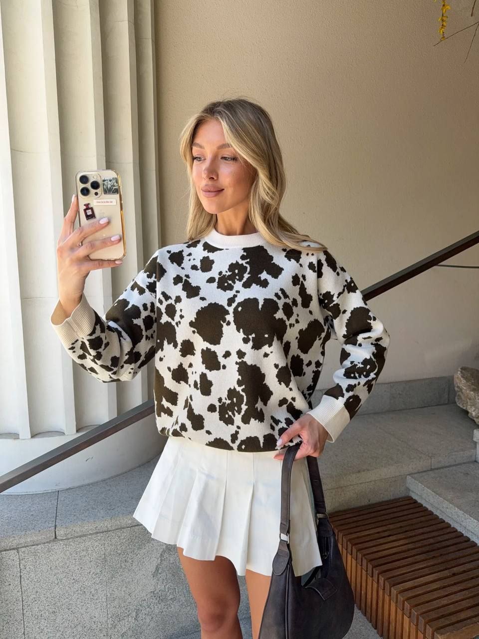 Megztukas “Cow” su vilna