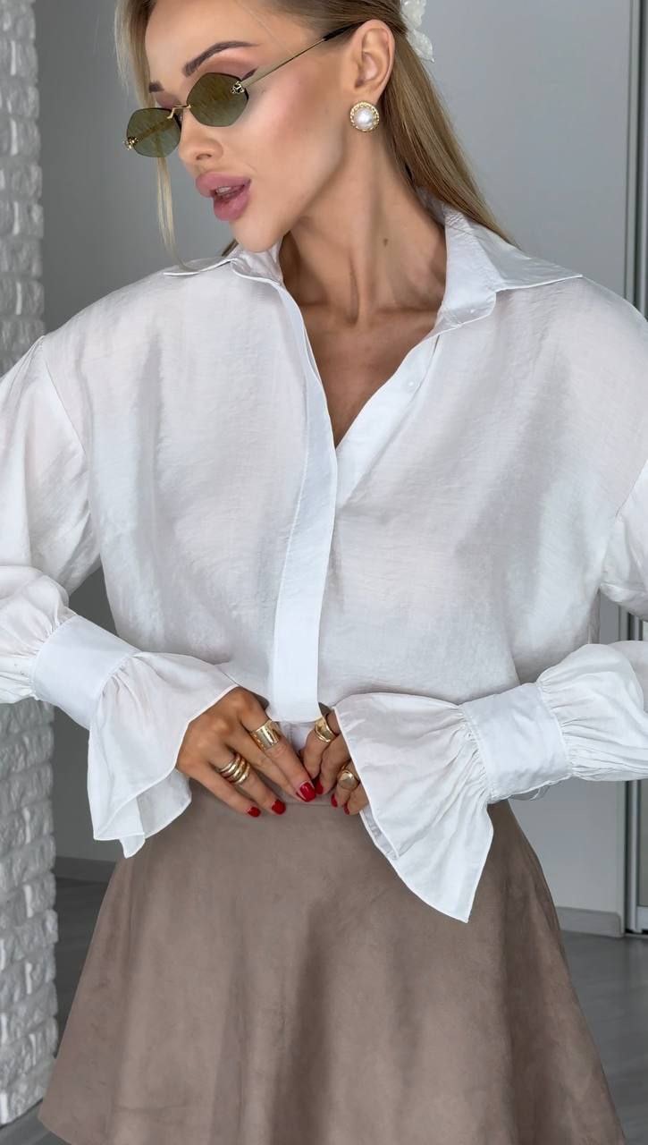 Balti marškiniai “Romantic”