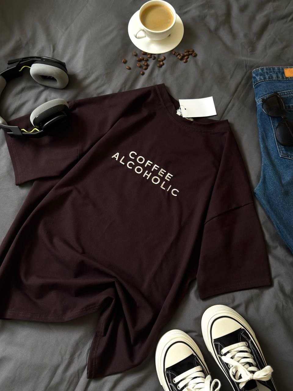 Marškinėliai “Coffee alcoholic”