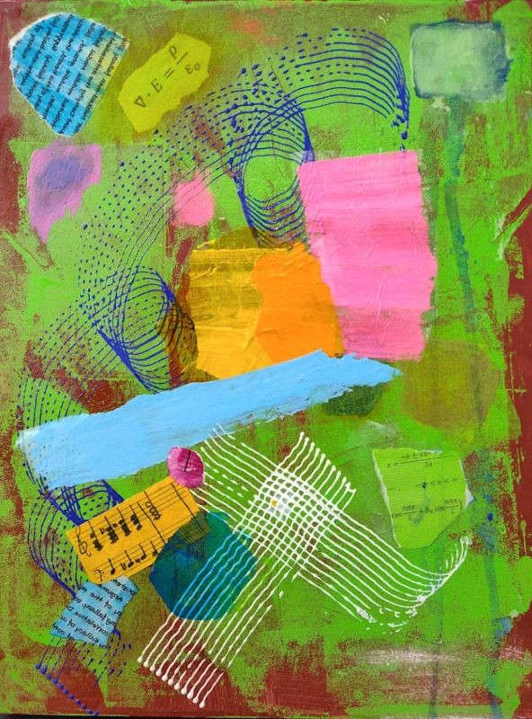 Abstract Mixed Media Canvas