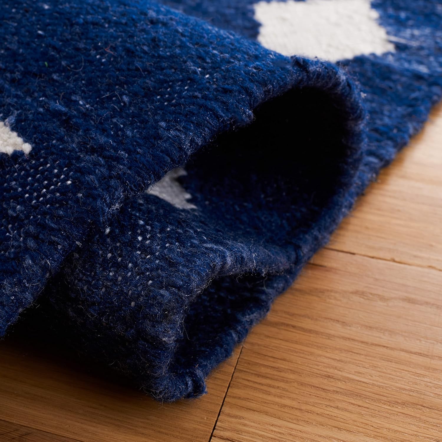 Navy Haven Kilim - Rustic Handmade Elegance