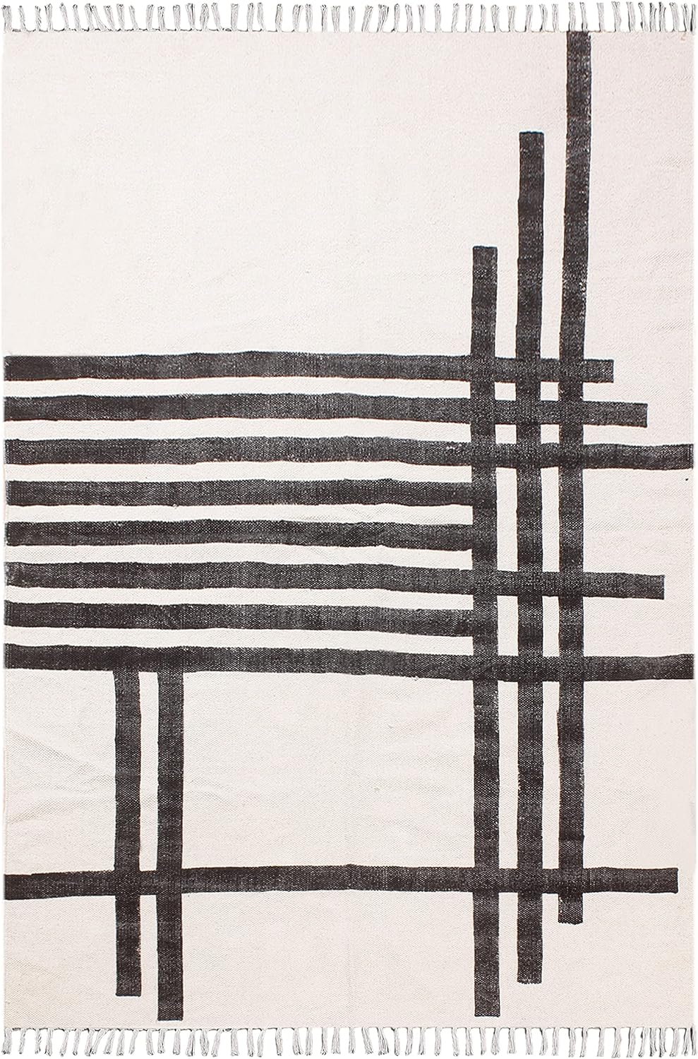 Lines of Tradition | Egyptian Wool Kilim with Contemporary Design Telling Stories of Craftsmanship