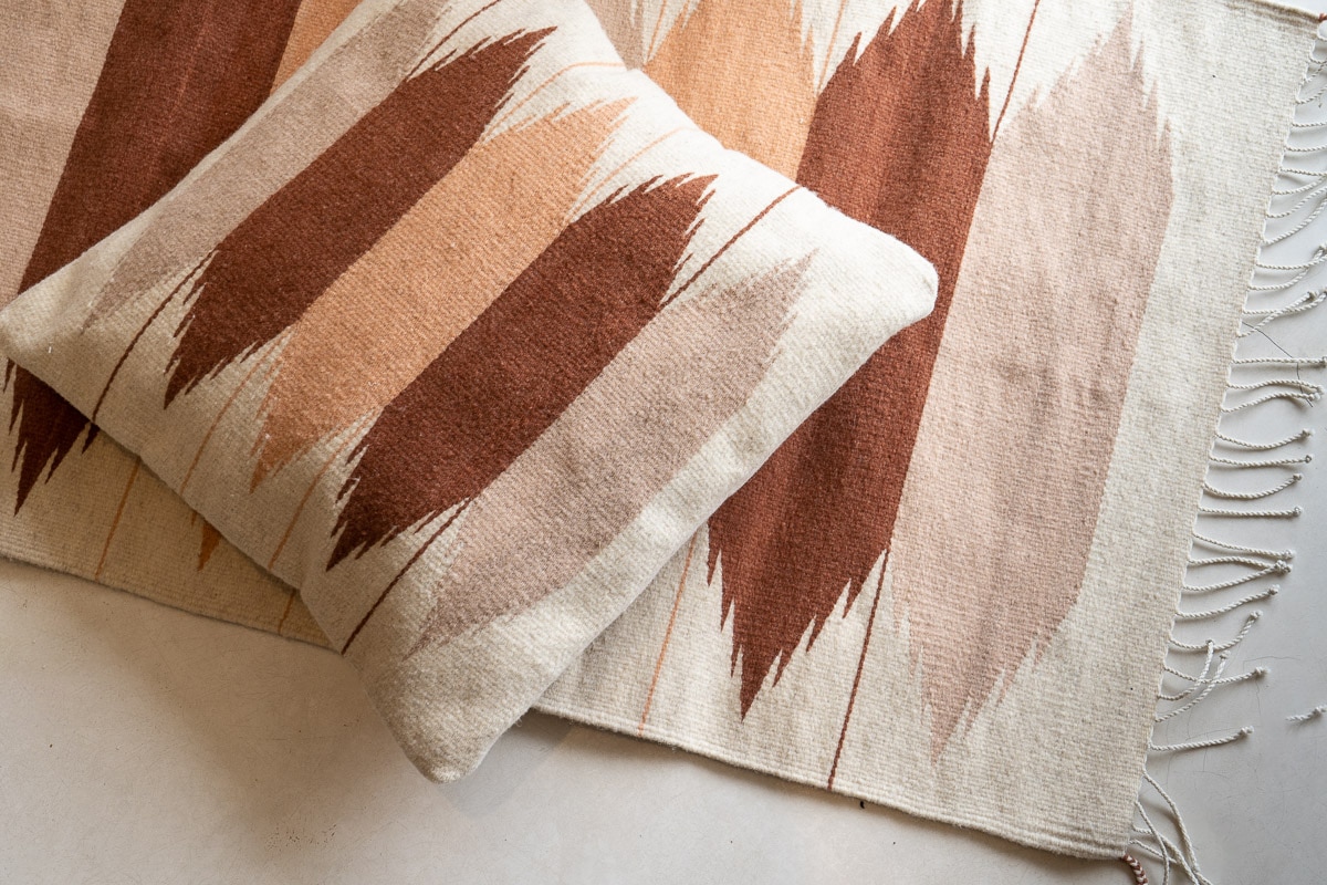 Echoes of Mexico – Handwoven Wool Cushion