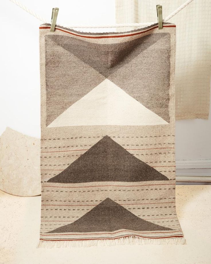 Egyptian Wool Kilim with Geometric Patterns