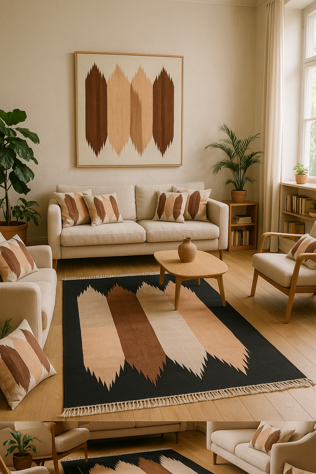 BUNDUQ Kilim | Black Essence with Rustic Hues