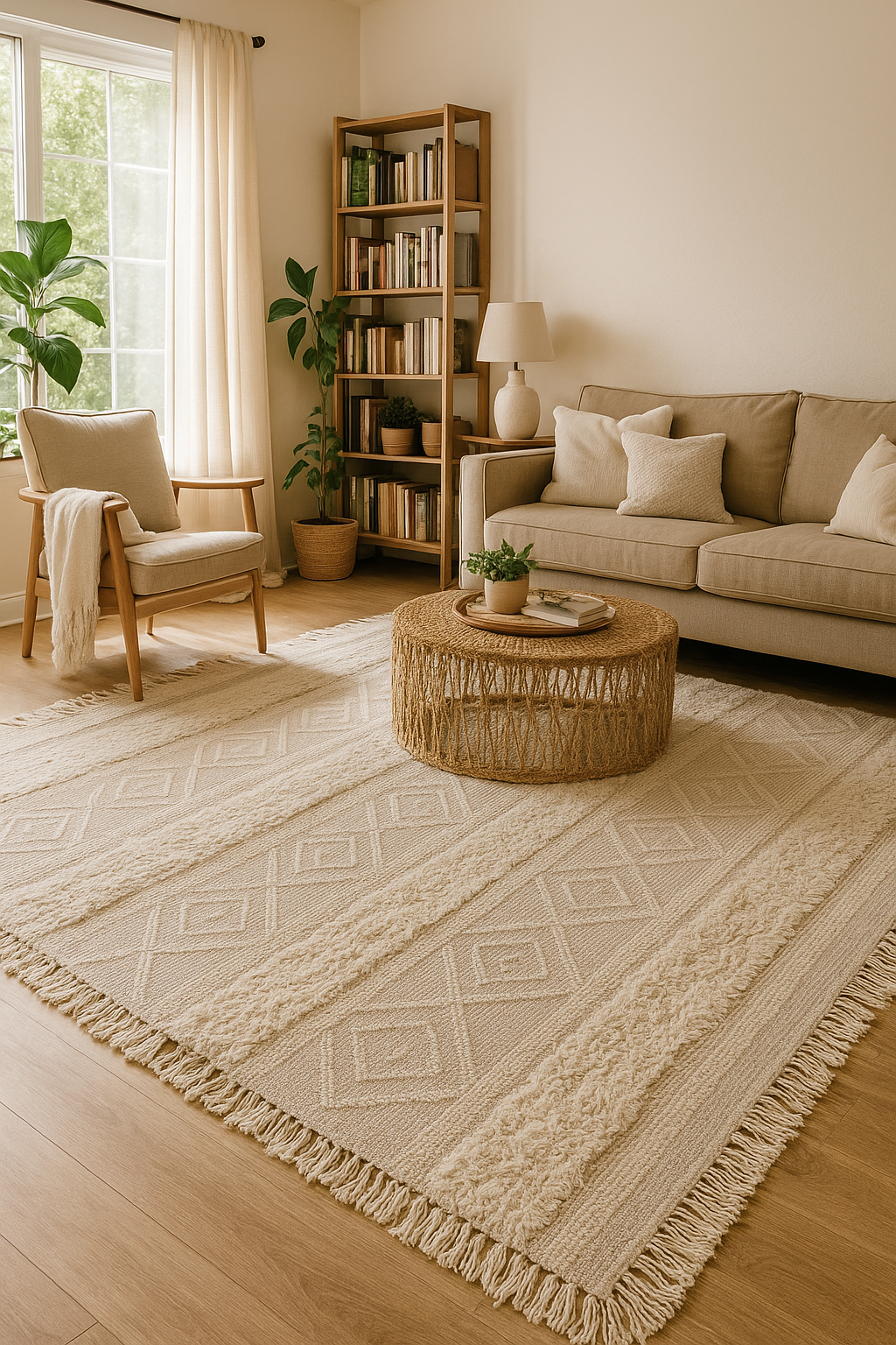 Handcrafted by skilled artisans using 100% natural wool from Egypt.