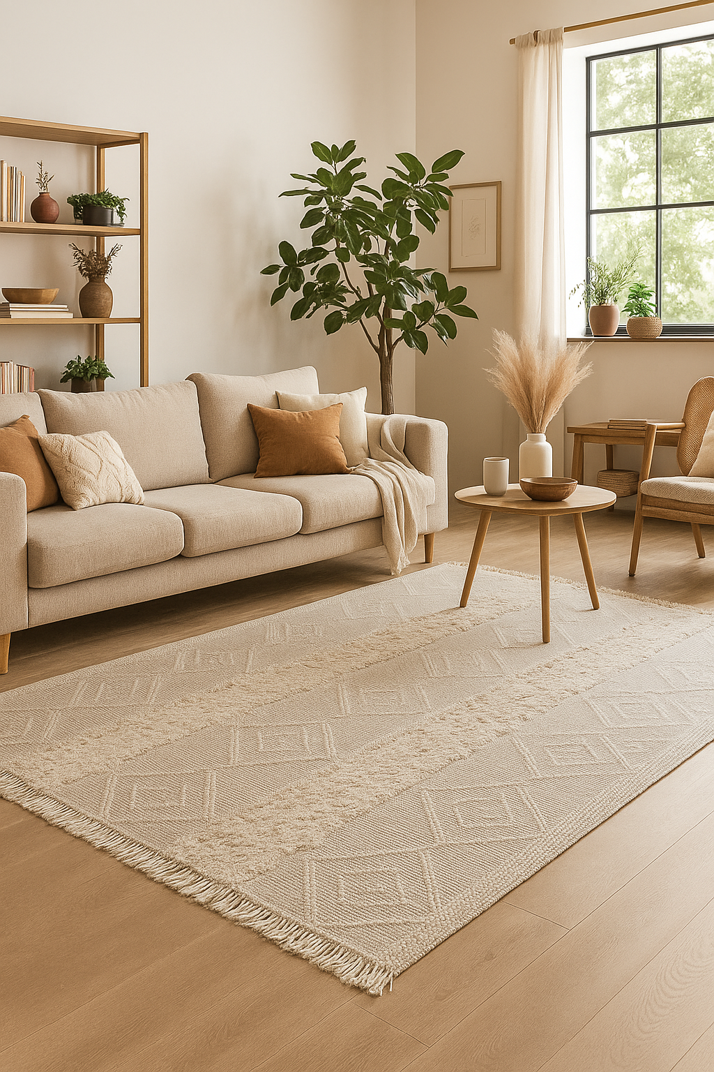 Handcrafted by skilled artisans using 100% natural wool from Egypt.