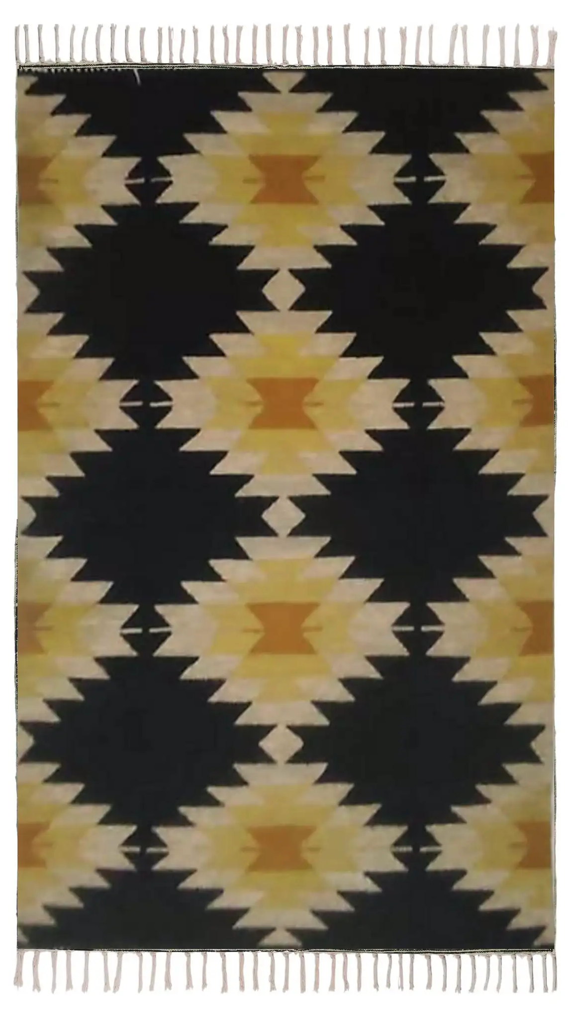 Mexican Spirit with an Egyptian Touch |  A Wool Kilim That Blends Tradition with Bold Design