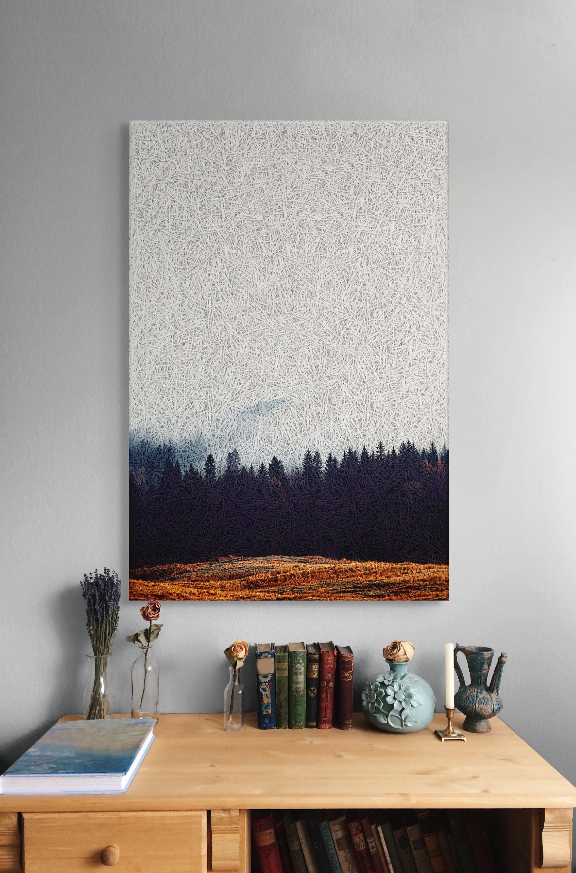 Golden Meadow Forest Acoustic Wall Panel