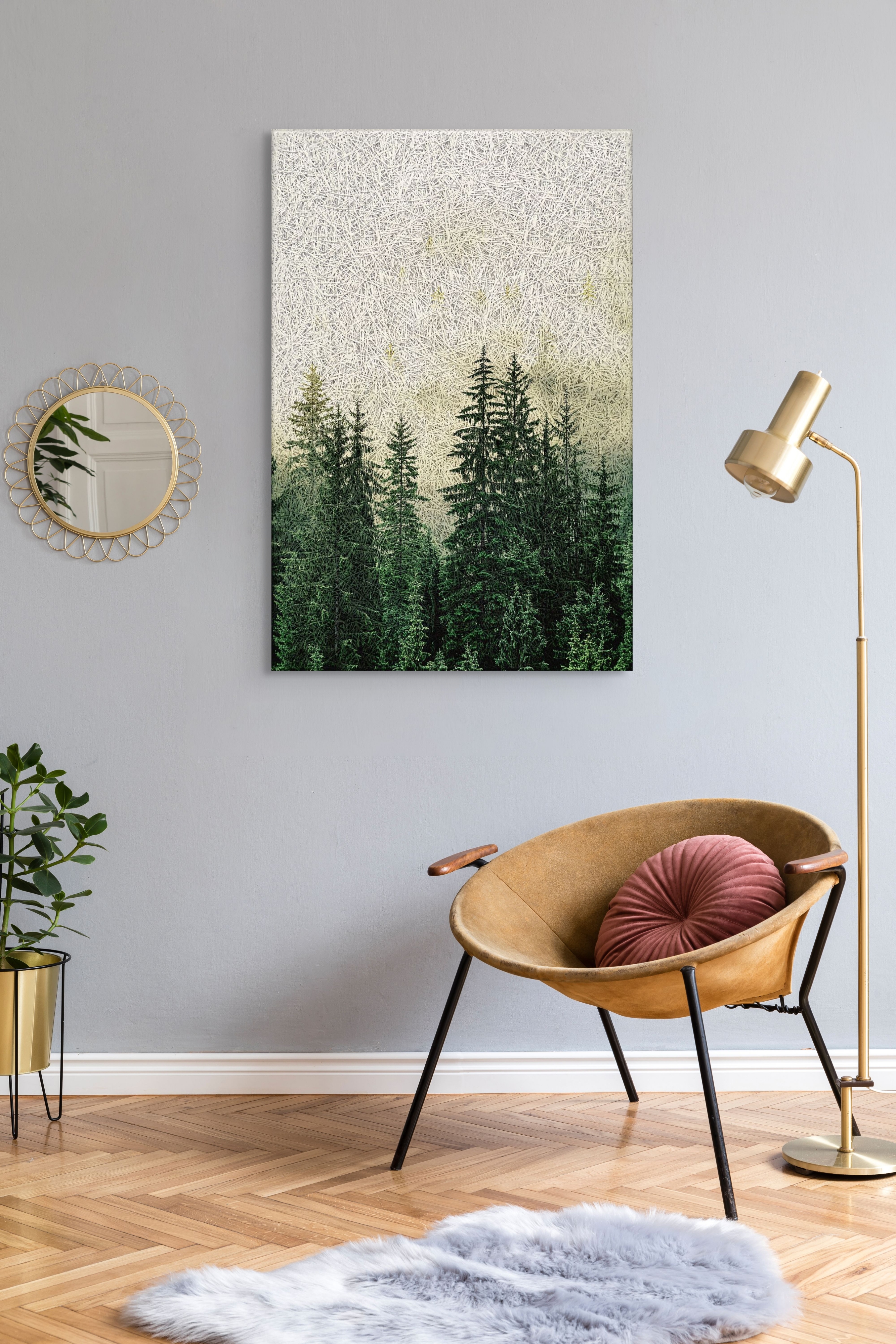 Evergreen Forest Acoustic Wall Panel