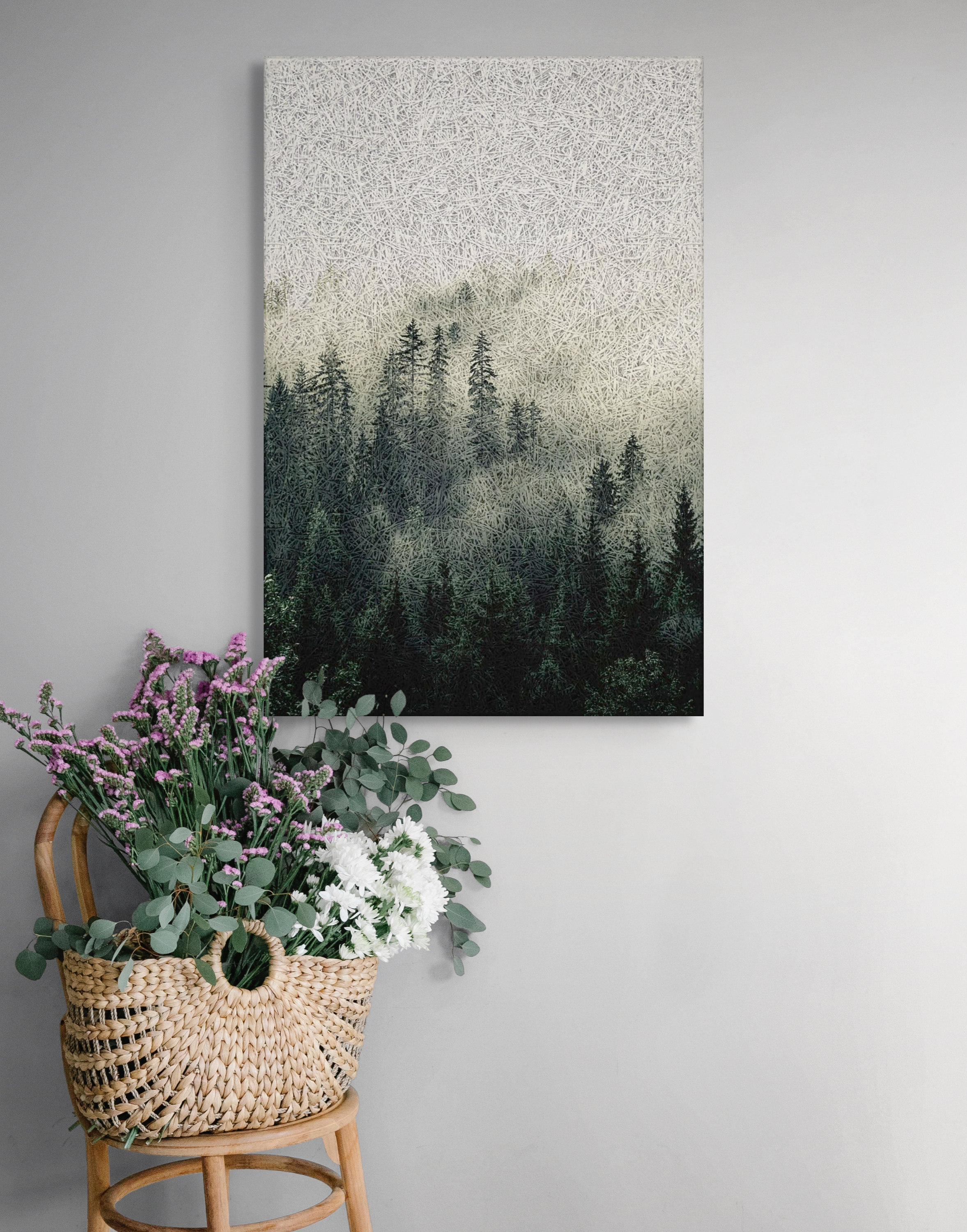 Deep Mist Forest Acoustic Wall Panel