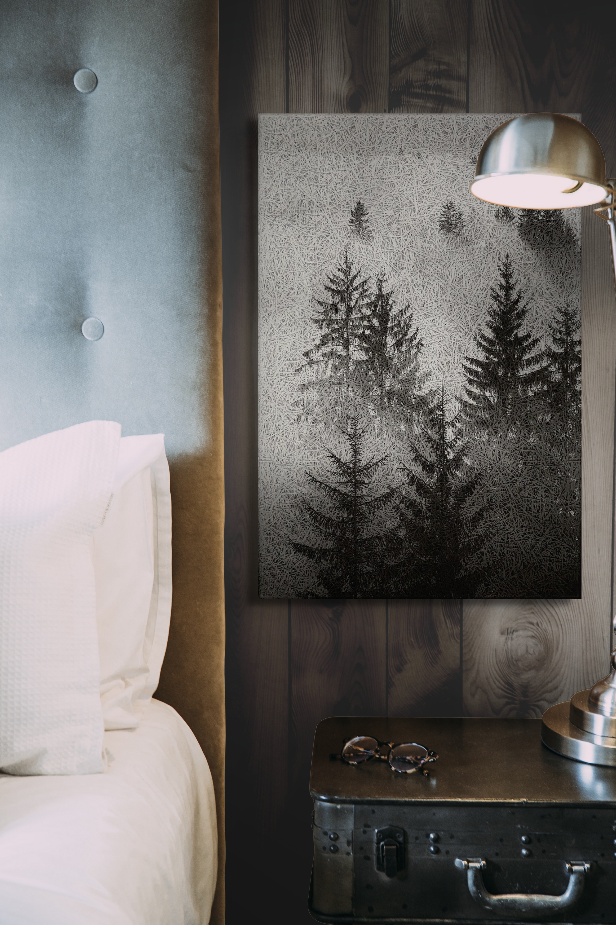 Monochrome Forest Art Print