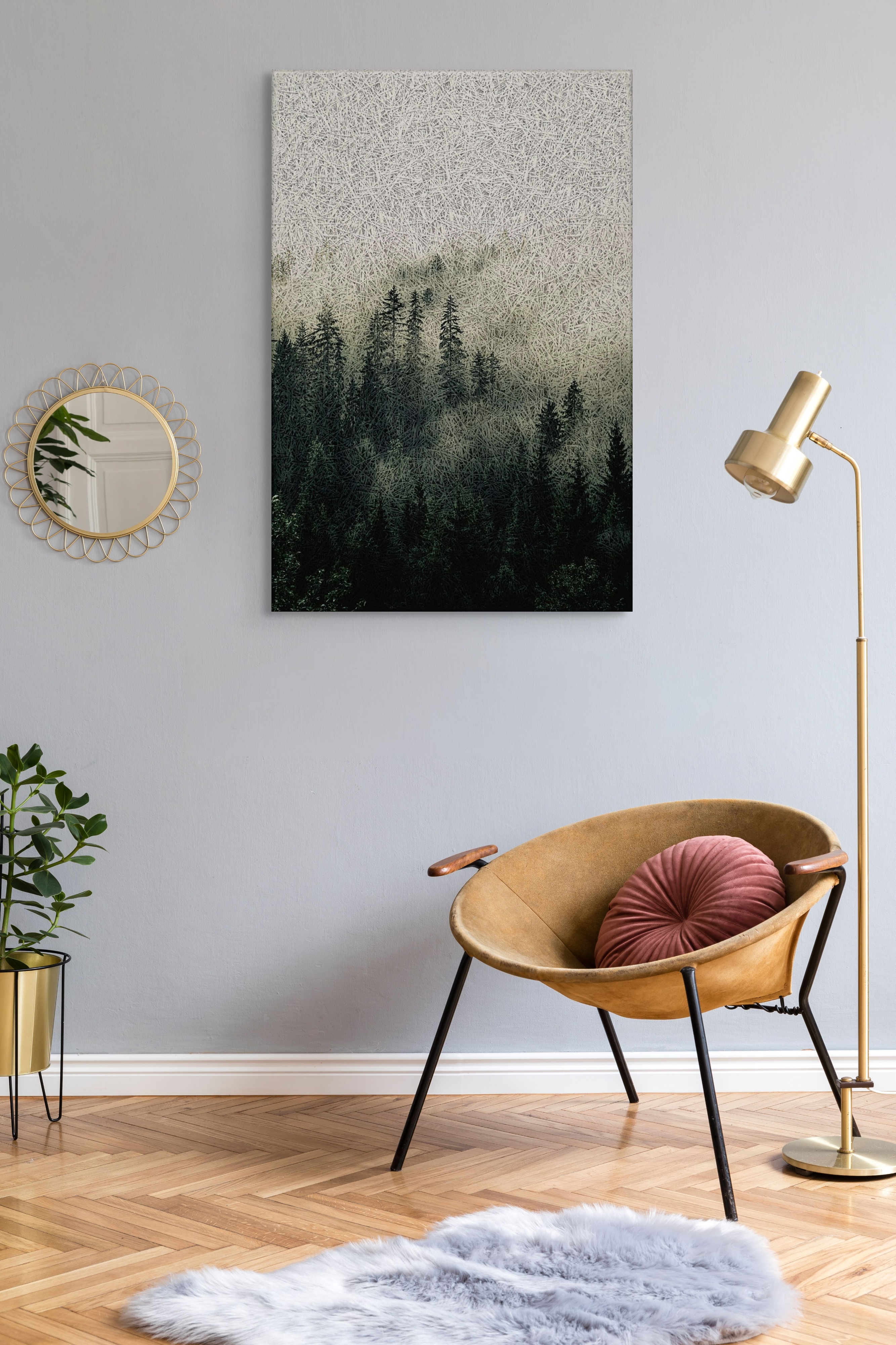 Deep Mist Forest Acoustic Wall Panel