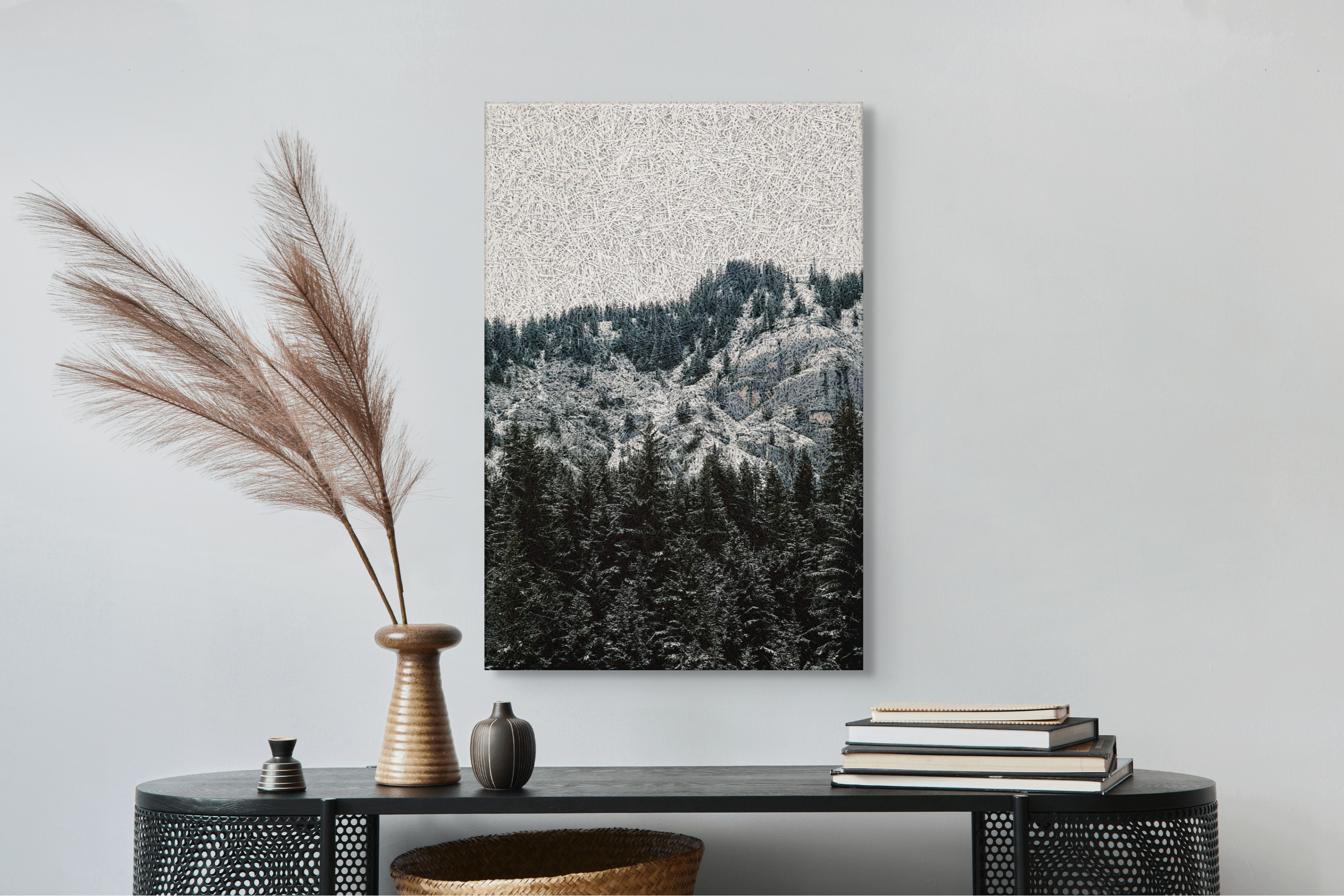 Alpine Winter Forest Acoustic Wall Panel