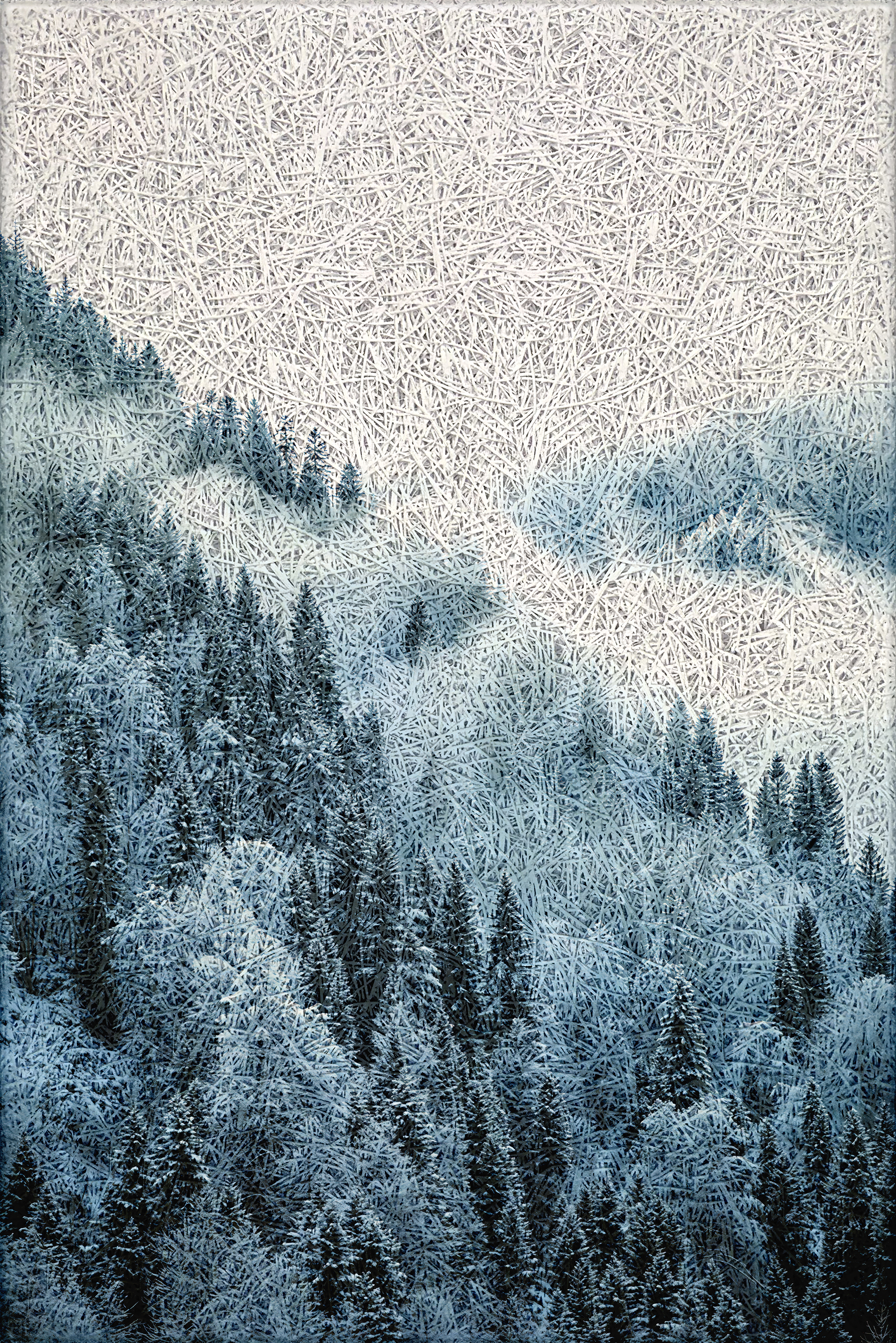 Nordic Blue Winter Acoustic Wall Panel