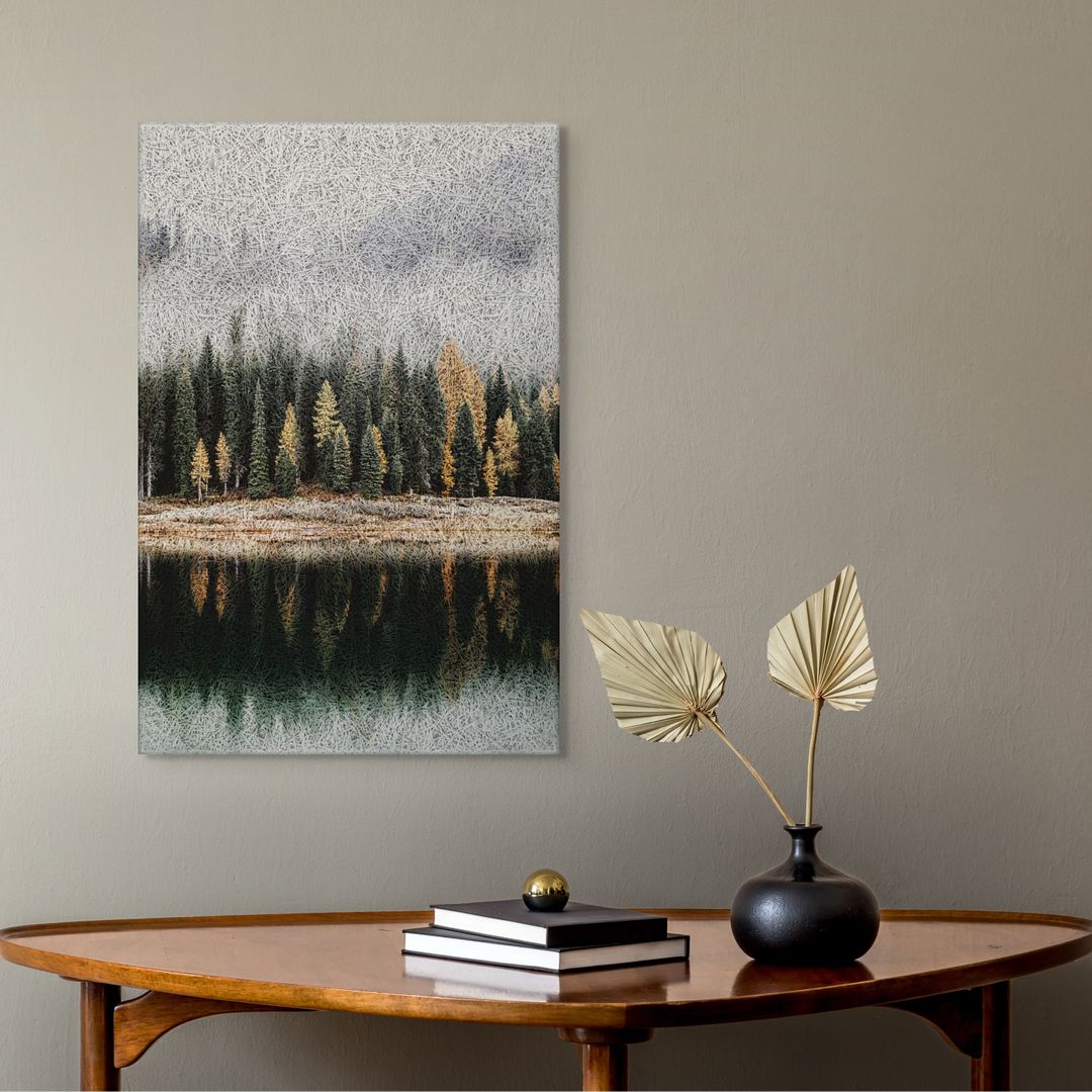 Forest Lake Reflection Acoustic Wall Panel