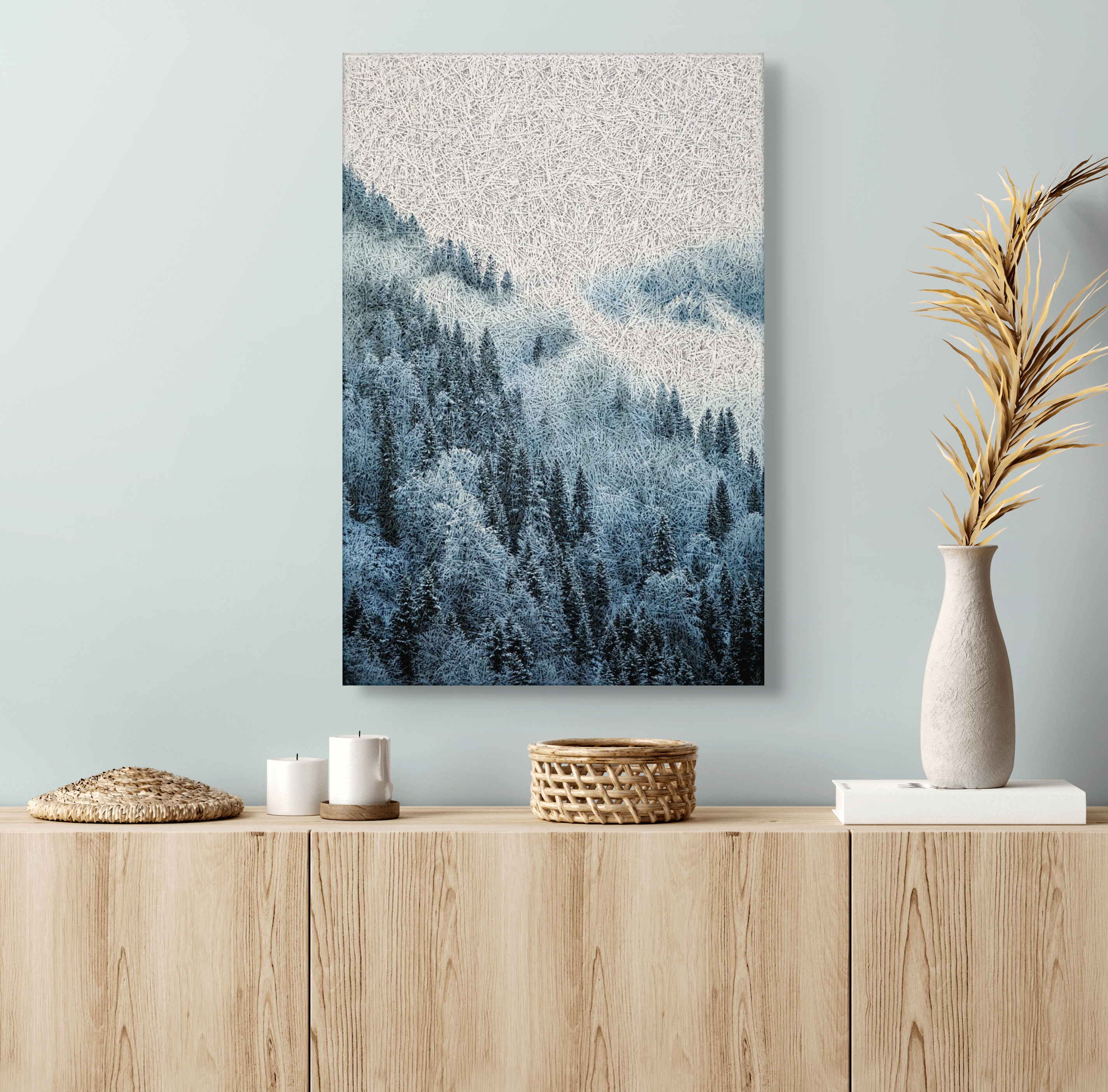 Nordic Blue Winter Acoustic Wall Panel