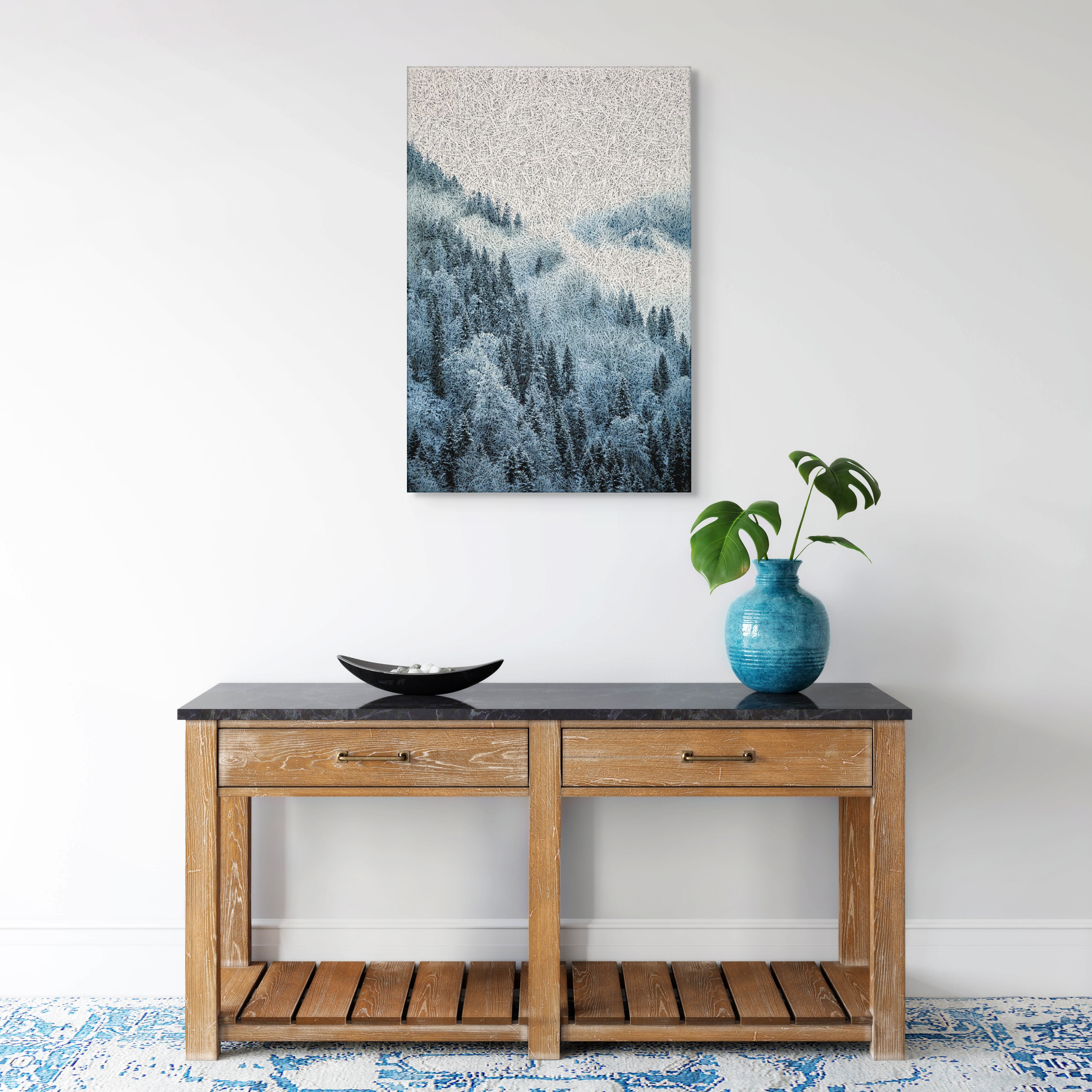 Nordic Blue Winter Acoustic Wall Panel