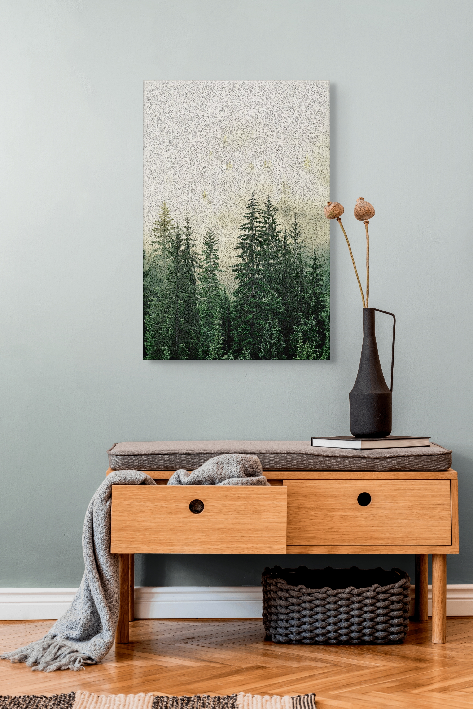 Evergreen Forest Acoustic Wall Panel