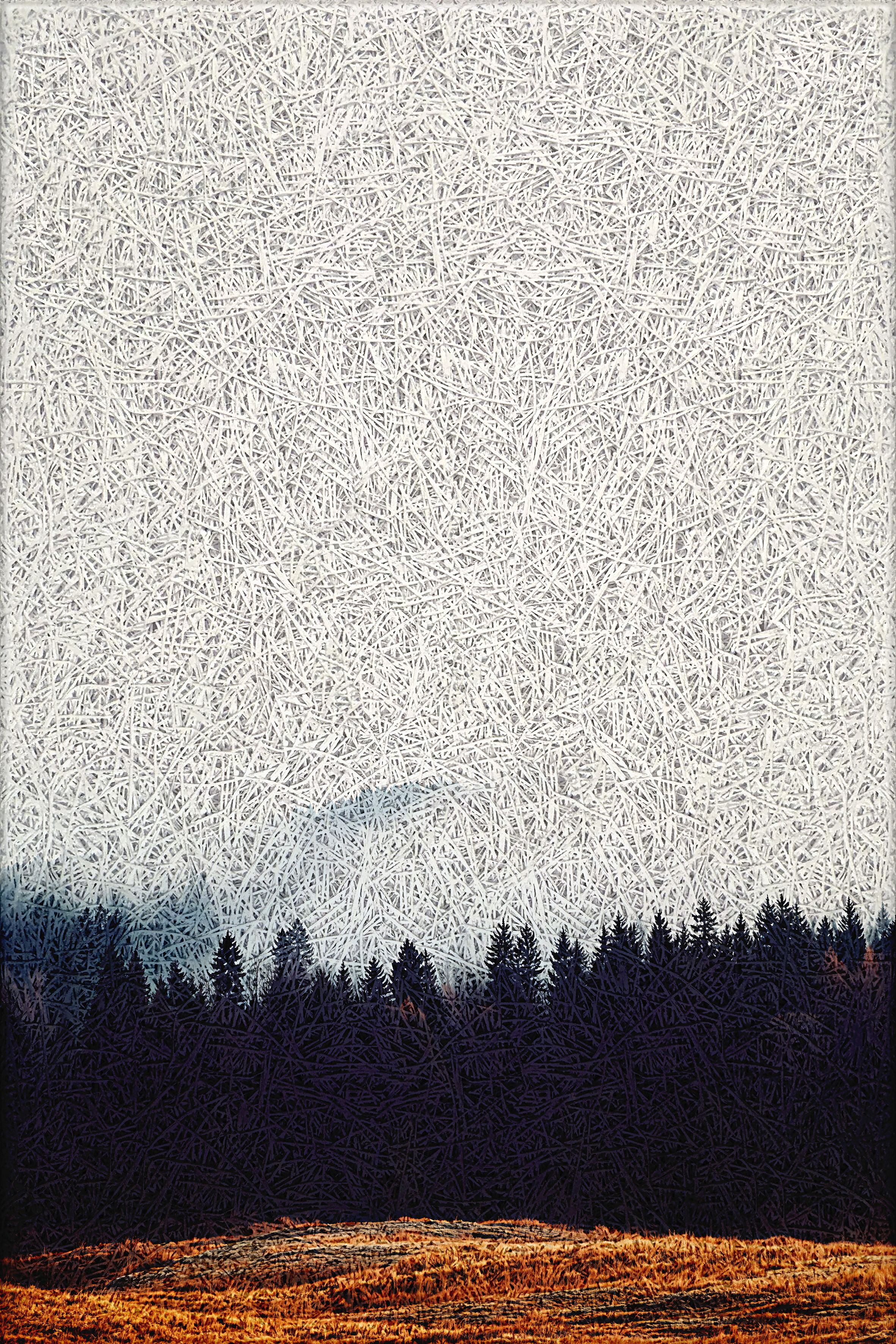 Golden Meadow Forest Acoustic Wall Panel