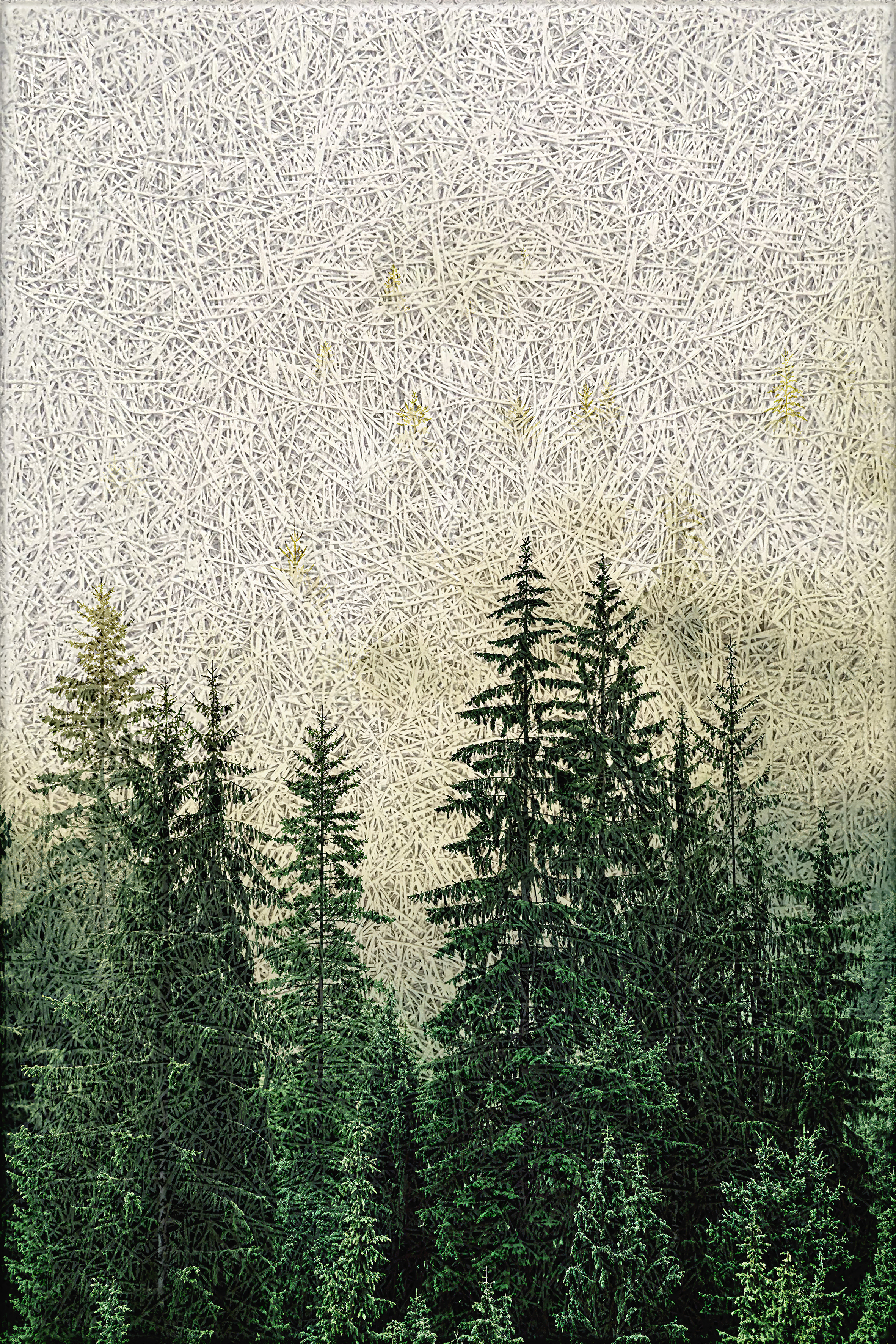 Evergreen Forest Acoustic Wall Panel