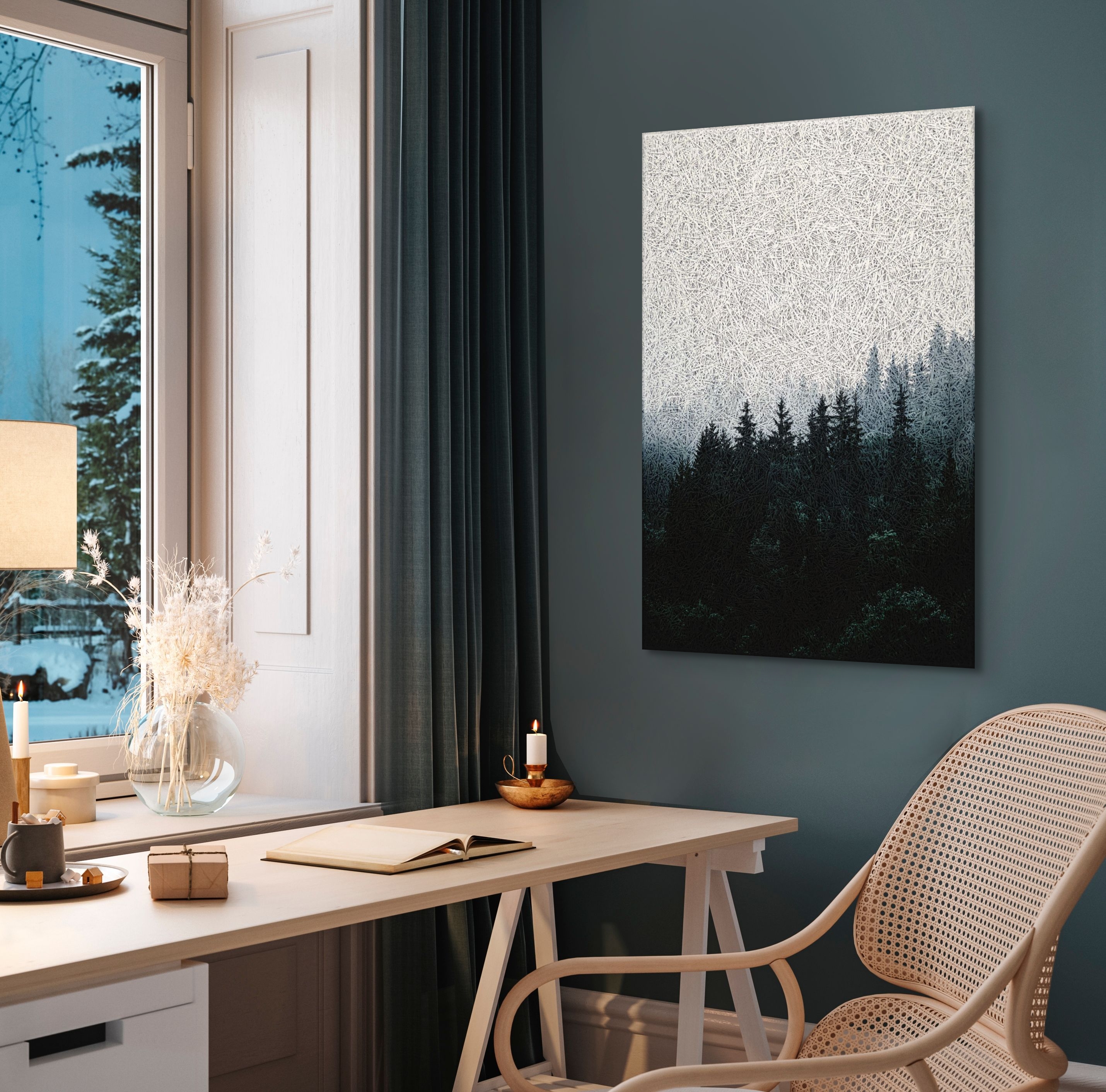 Mystic Shadow Forest Acoustic Wall Panel