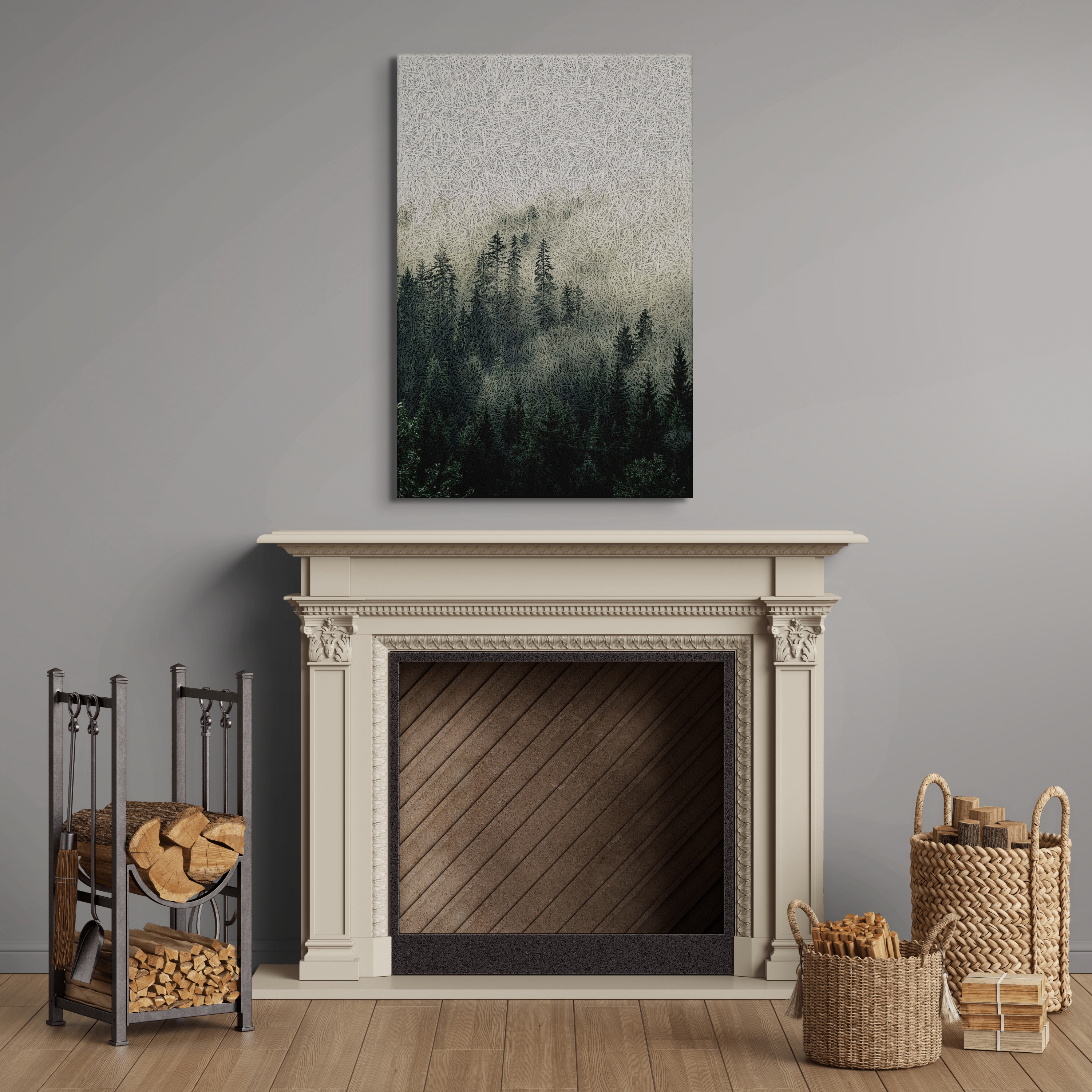 Deep Mist Forest Acoustic Wall Panel