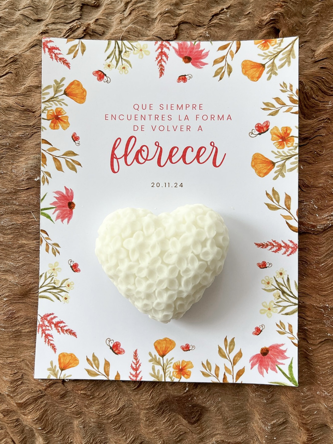 Vela Corazón Floral #5