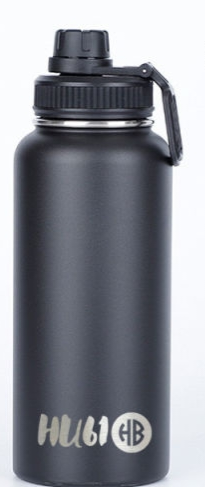 Double walled wide mouth thermos with 2 in 1 cover