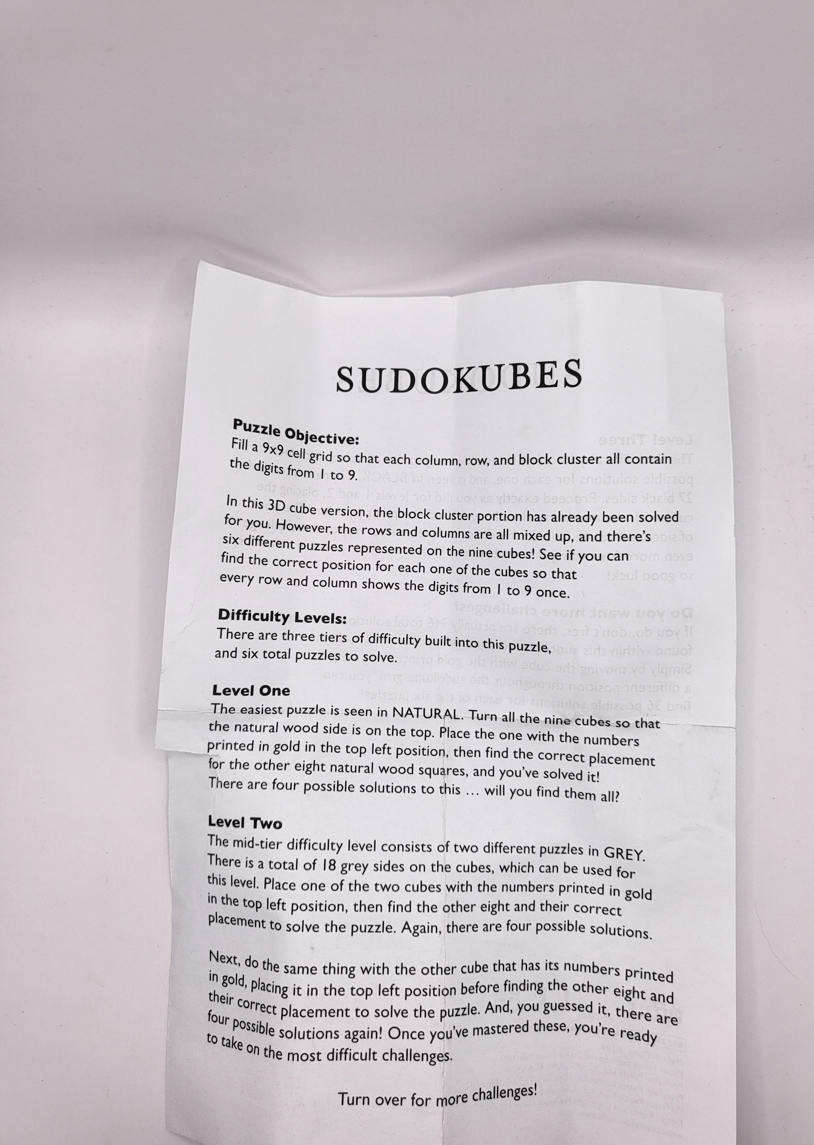 Sudoku Galvosūkis „Sudokubes“