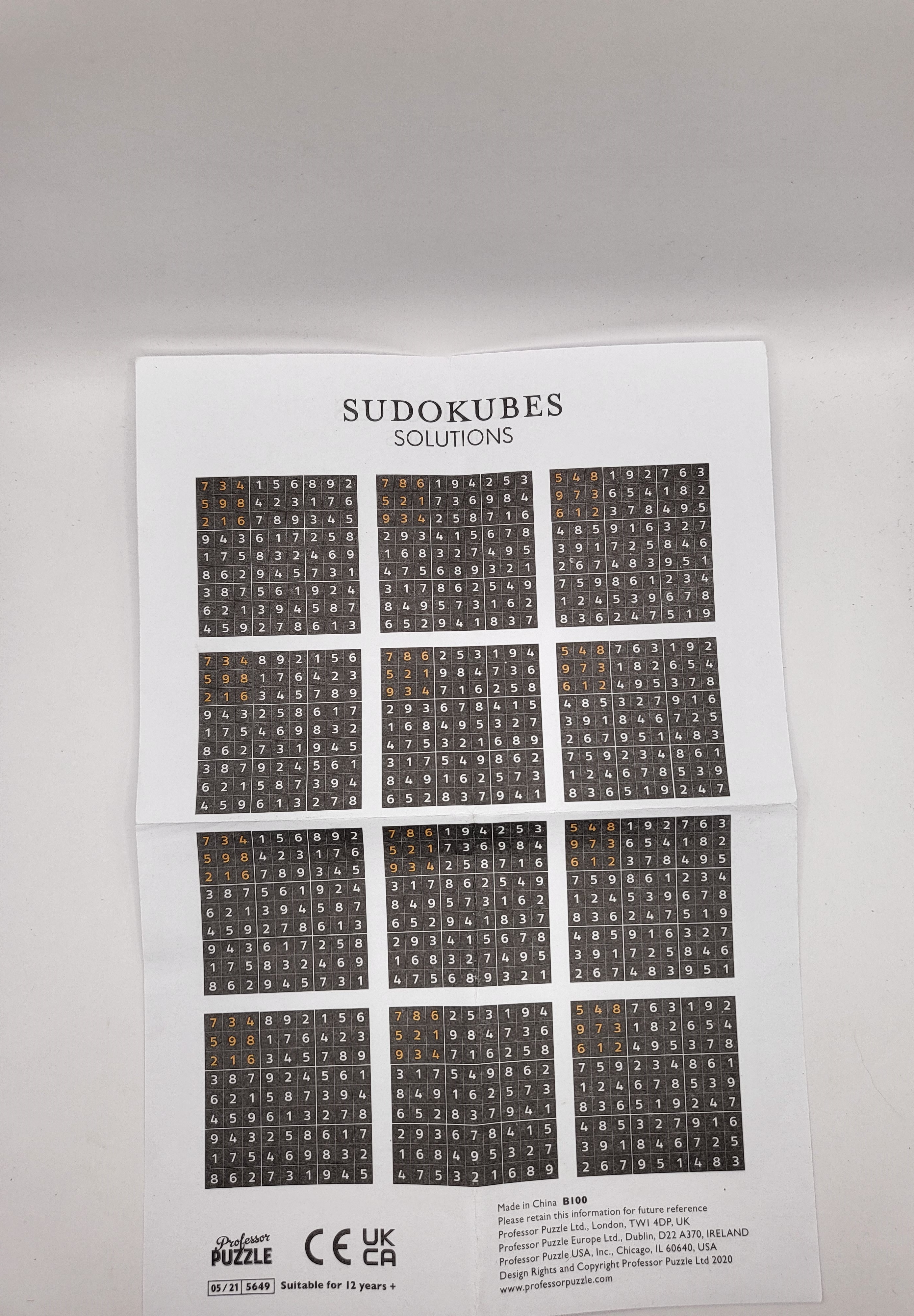 Sudoku Galvosūkis „Sudokubes“