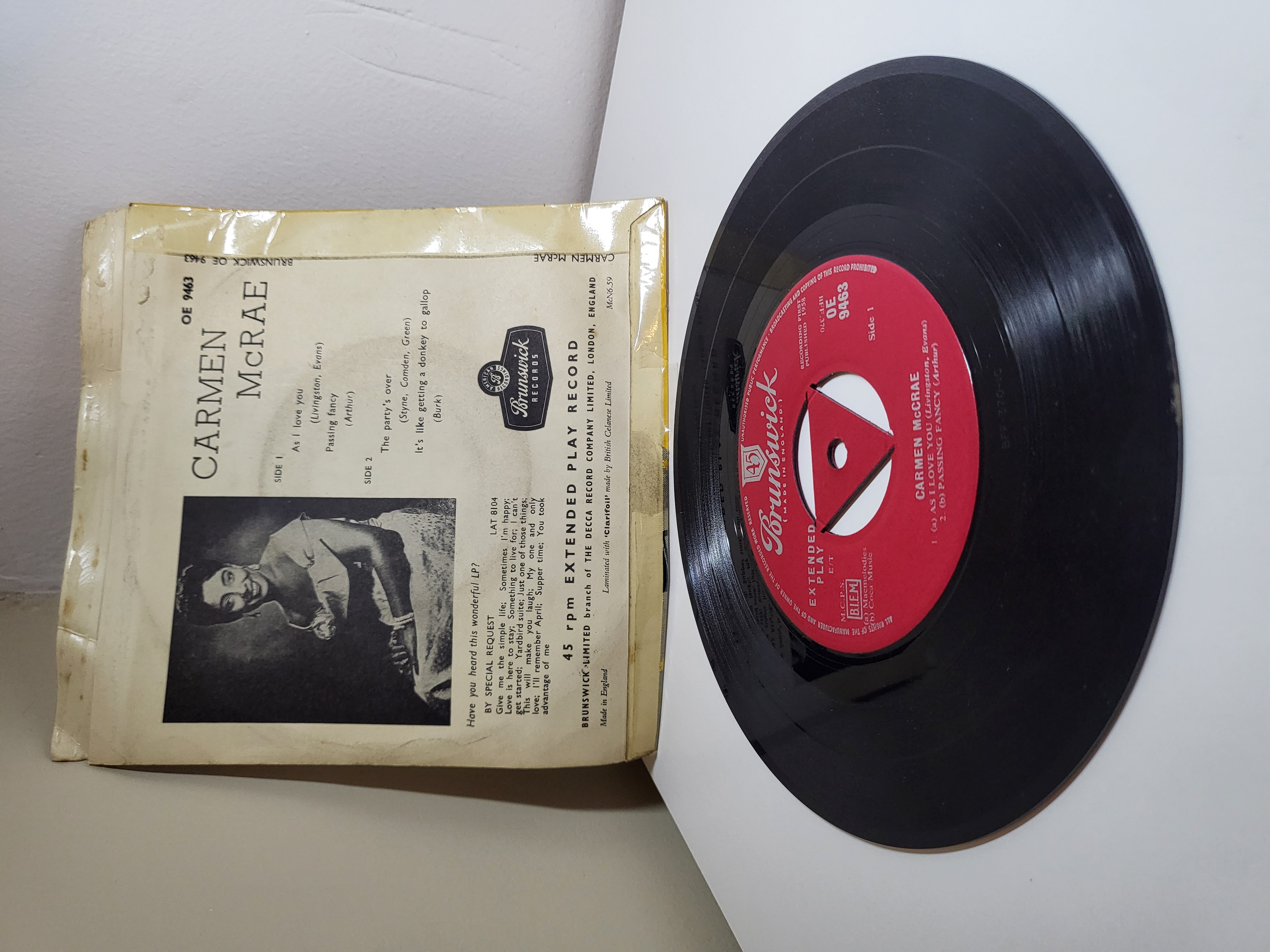 "CARMEN MCRAE" VINILINĖ PLOKŠTELĖ