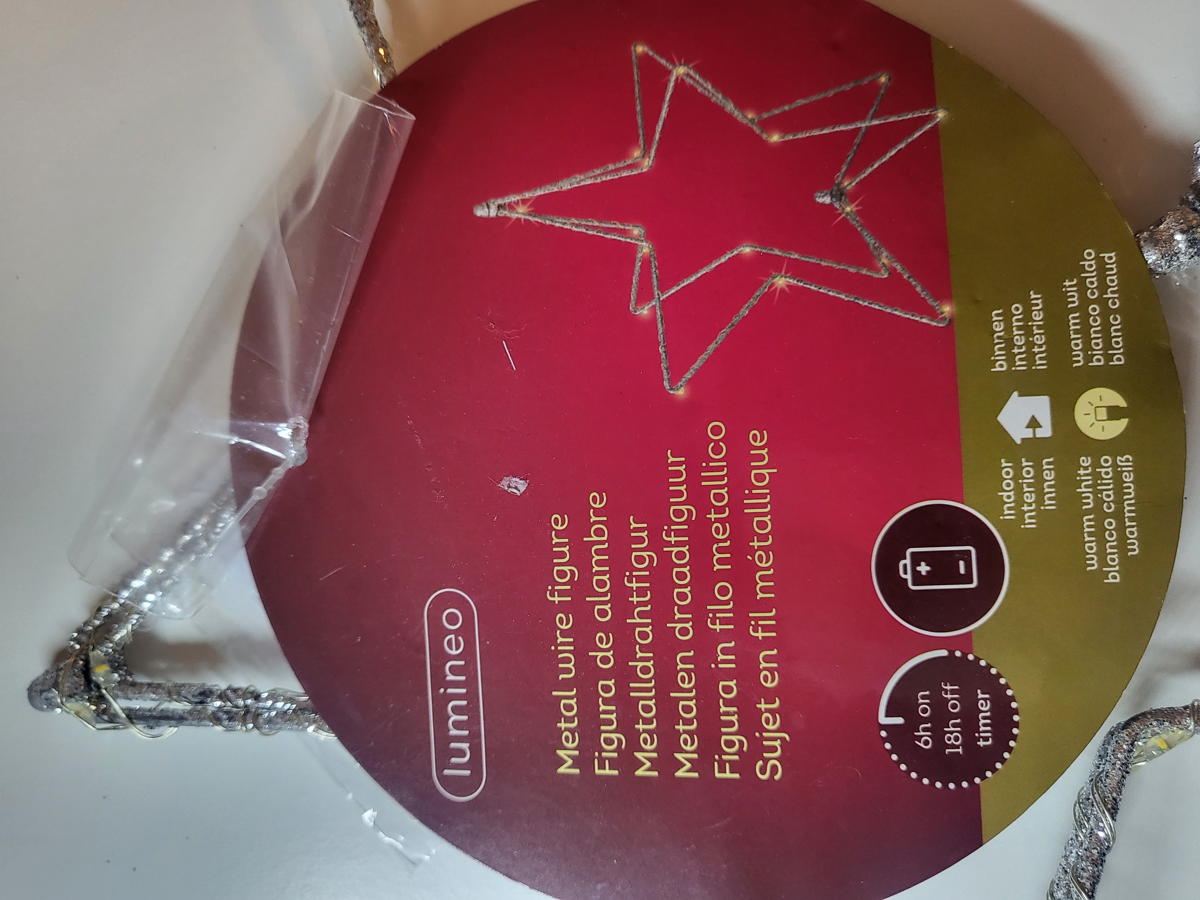 LUMINEO METALINĖ ŽVAIGŽDĖ SU LED