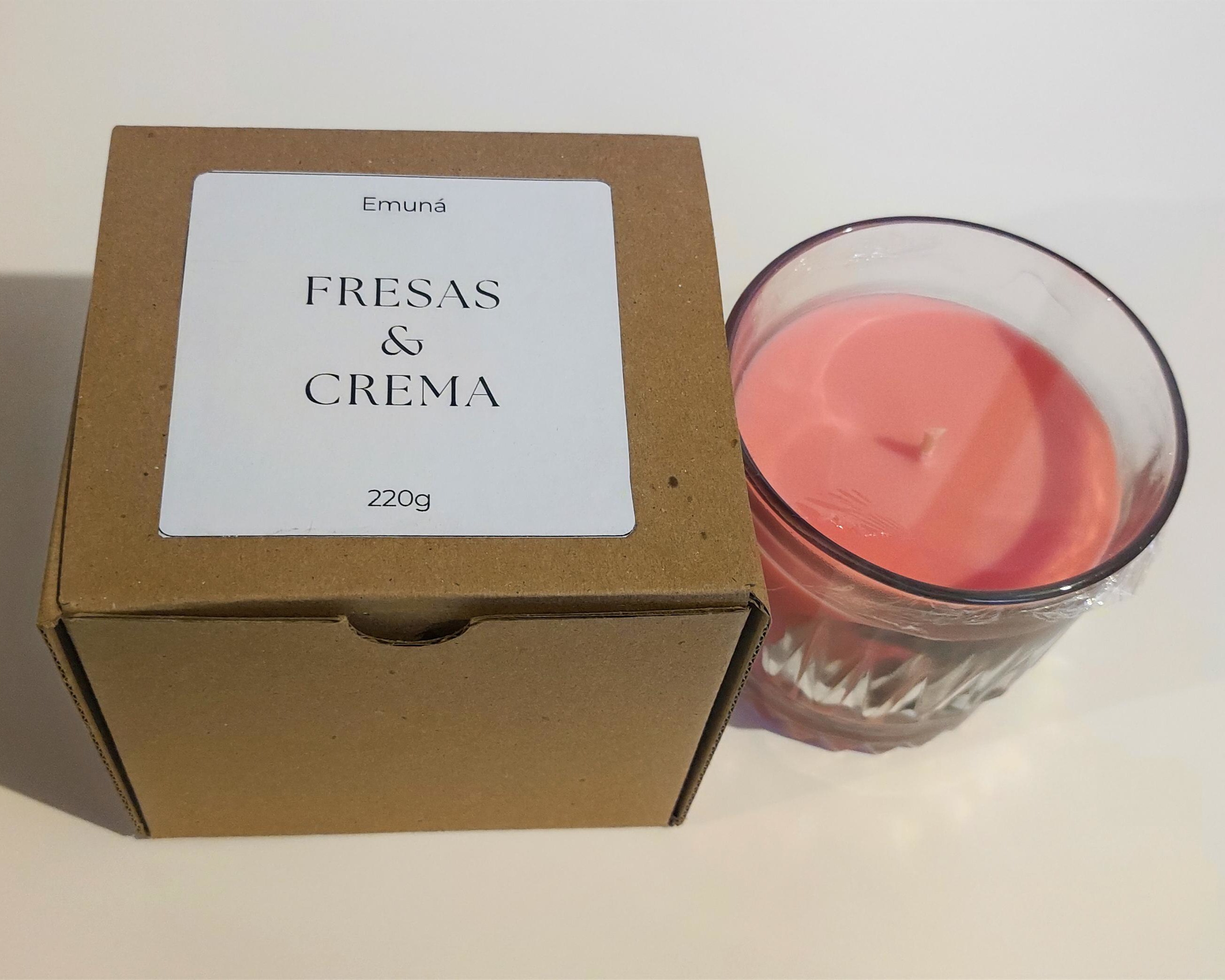 Vela Aromática de Fresas Con Crema 