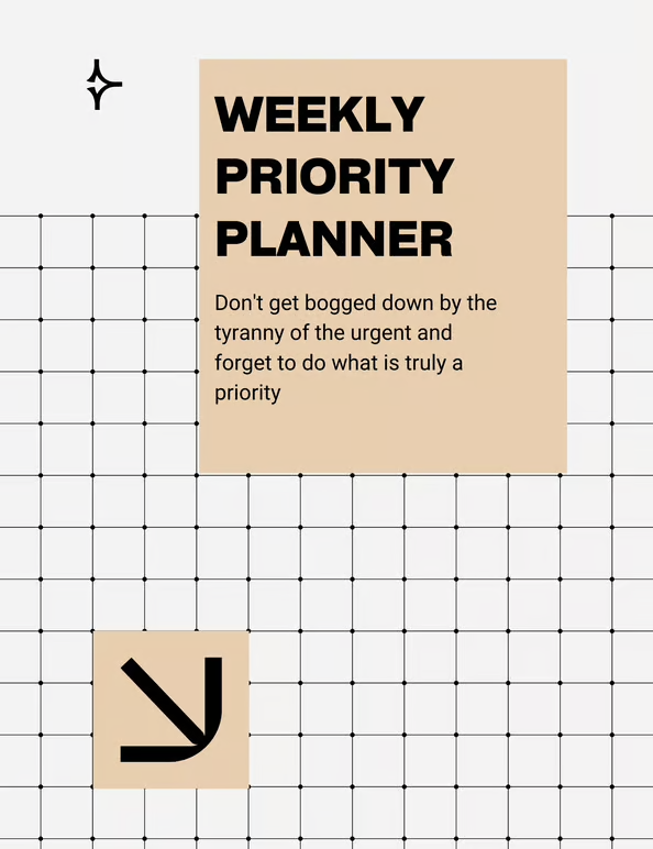 Weekly Priority Planner
