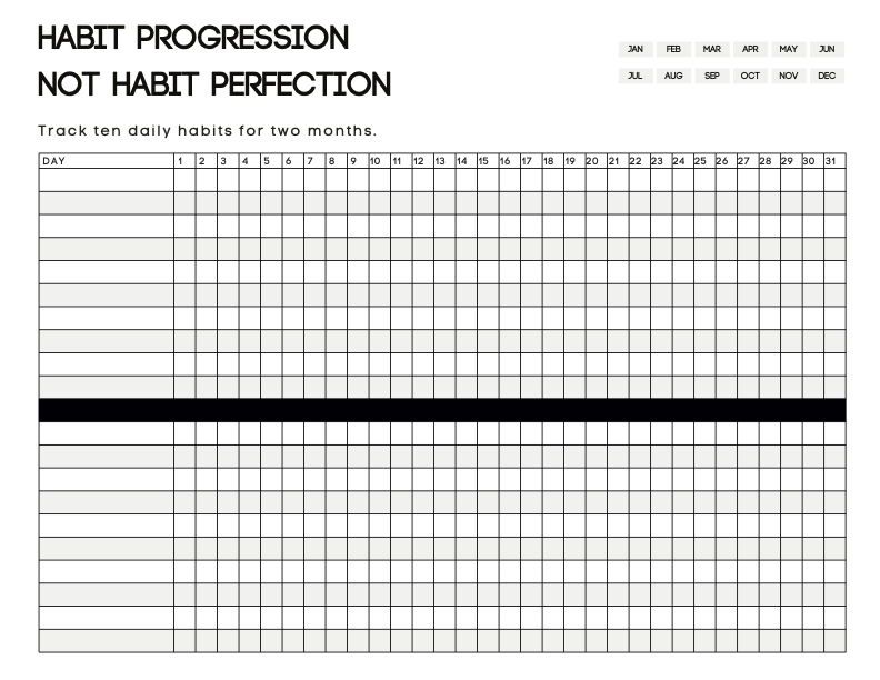 Habit Tracker: Daily, Weekly, & Monthly