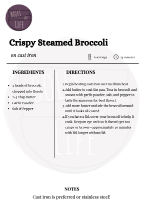 Crispy Steamed Broccoli