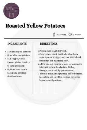 Roasted Yellow Potatoes