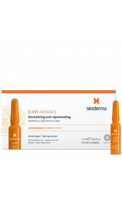 SESDERMA C-VIT ADVANCE SKAISTINANČIOS AMPULĖS SU RETINOLIU, 10x1,5 ml