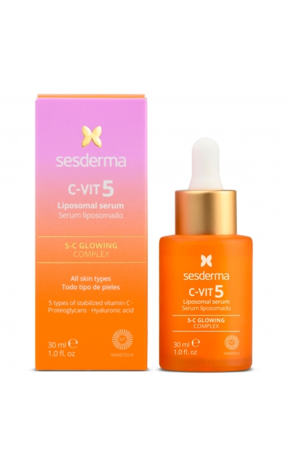SESDERMA C-VIT 5 SKAISTINANTIS LIPOSOMINIS VEIDO SERUMAS, 30 ml