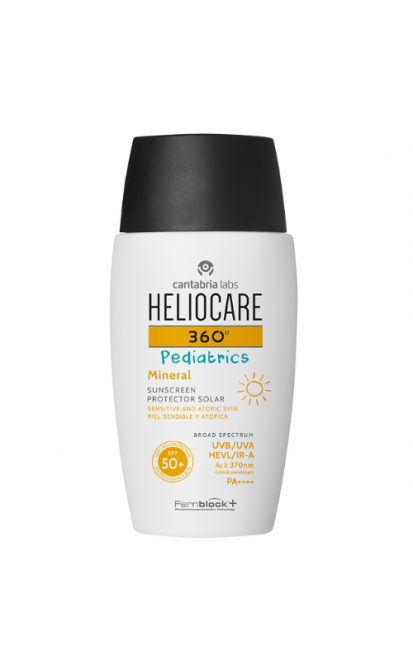 HELIOCARE 360 PEDIATRICS APSAUGA NUO SAULĖS SU MINERALINIAIS FILTRAIS VAIKAMS IR KŪDIKIAMS SPF50+, 50 ML