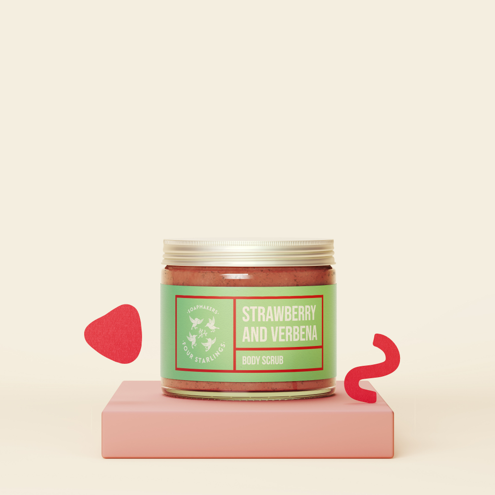 4 Starlings „Braškė ir verbena“ - cukraus šveitiklis, 250ml